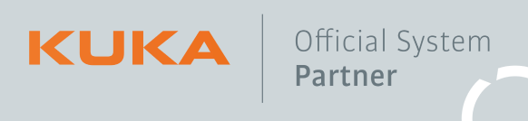 KUKA Official System Partner Logo – Automatisierung und Robotik.